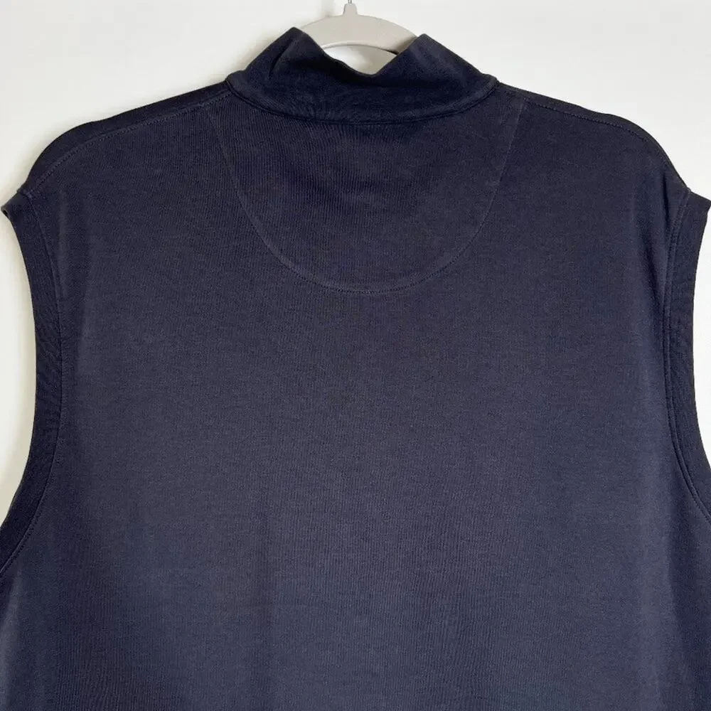 Peter Millar 1/4 Zip Pima Cotton Golf Vest SIZE XL Navy Pullover Peru